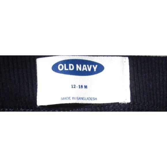 Old Navy Boy's Denim Blue Jeans Elastic Waist Drawstring Pockets Size 12-18M - Picture 5 of 5